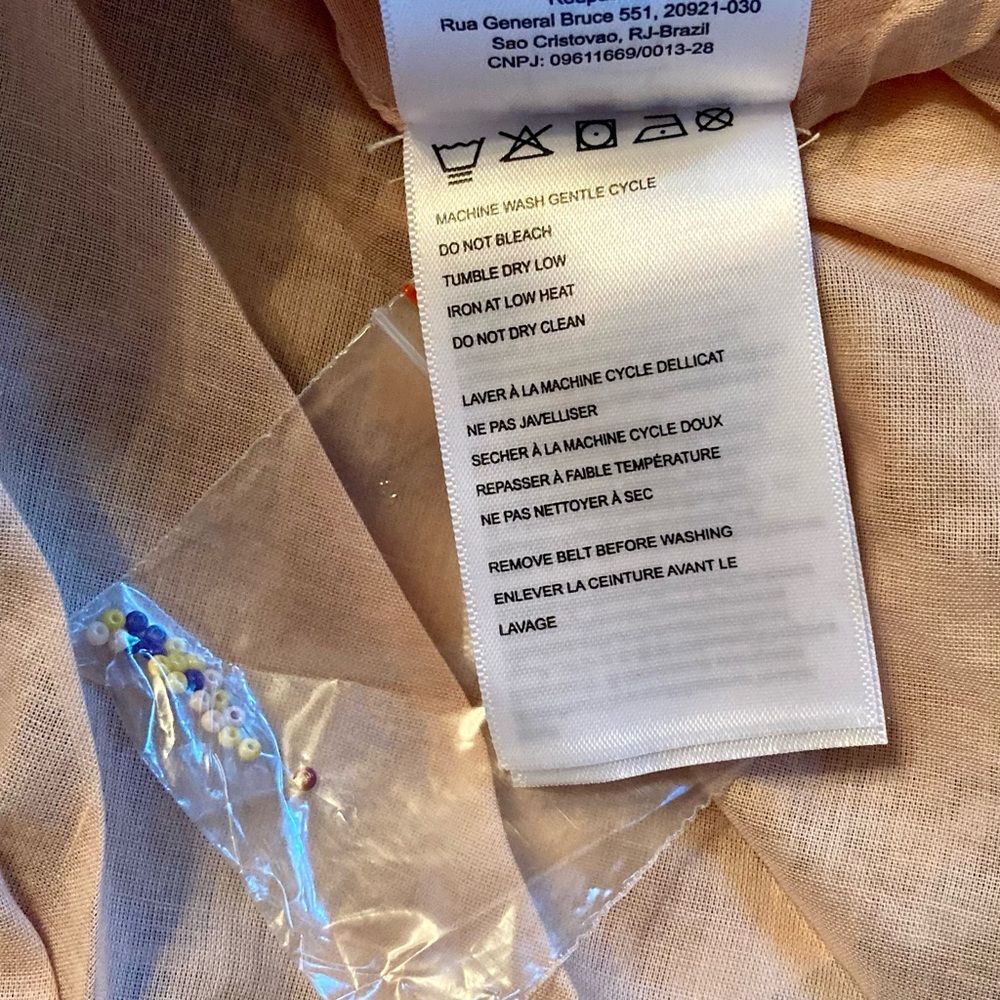 NEW FARM Rio Beauty Bouquet Pink Puff Sleeve Mini Dress Floral Button Size L - Picture 14 of 16